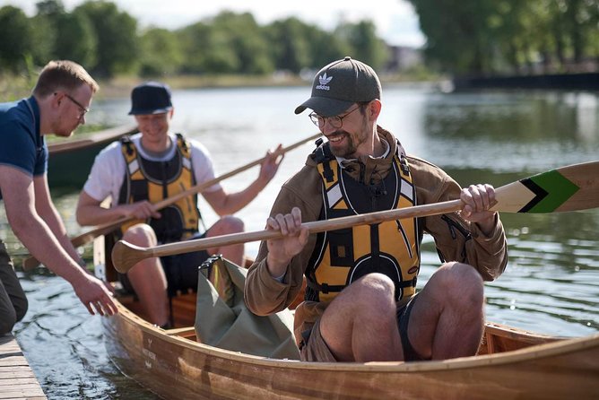 Cedar canoe tour in Klaipeda - ideal for Cruise Ship travelers. - The Meridian ship stop on the Dane River quay, a postwar classroom that became a restaurant