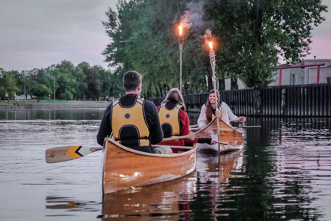 Night Canoe City Tour in Klaipeda - Passing under bridges and the old town fountain: where the canal becomes the guide
