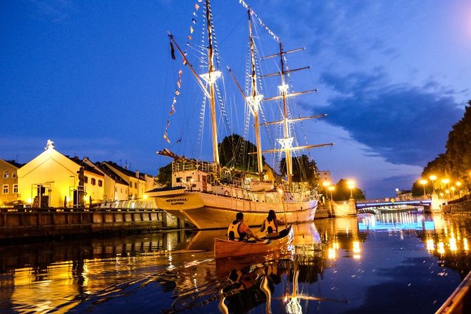 Night Canoe City Tour in Klaipeda - What to expect during the route, from check-in to finish back at Gluosnių skg