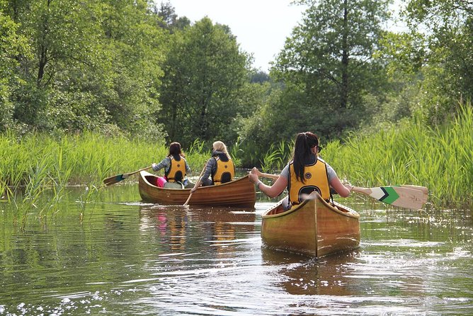 Premium guided Canoe Tour in lake Plateliai Handcrafted inventory and picnic set - Getting from Klaipeda to the national park and back